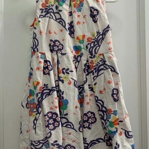 Mini Boden Linen Blended Flower Colorful Dress